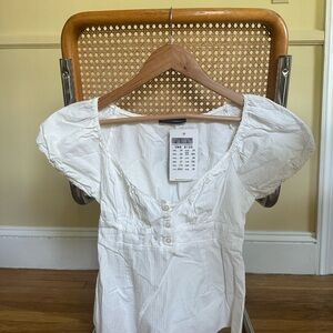 NWT Brandy White Top